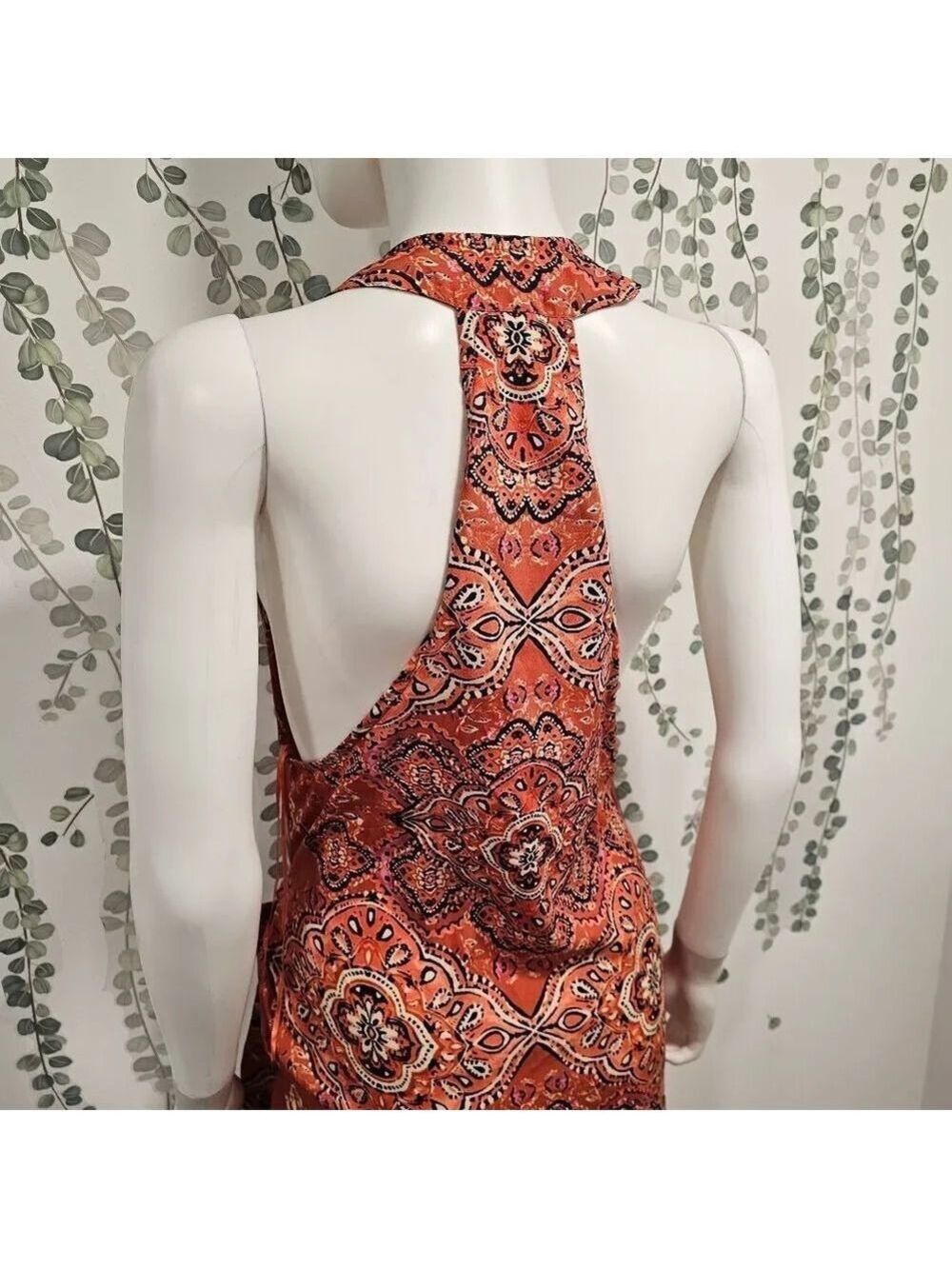 Kendall + Kylie Orange Boho Dress Size M - Picture 8 of 10